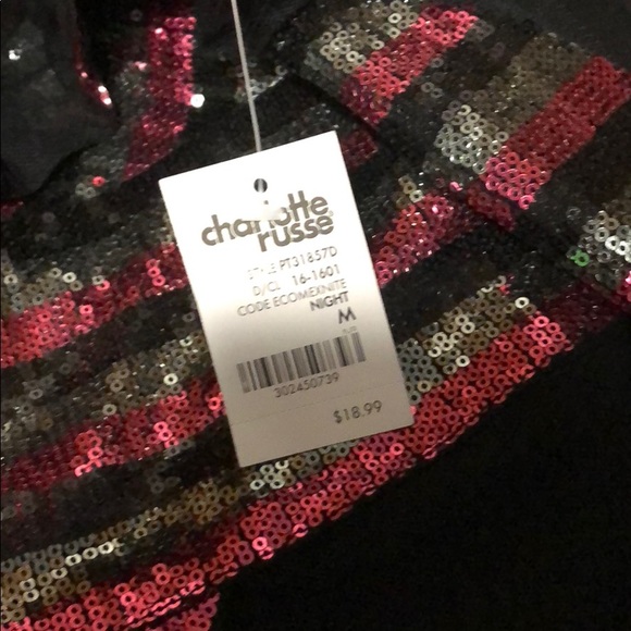 Sequin trim mesh top - Picture 3 of 3